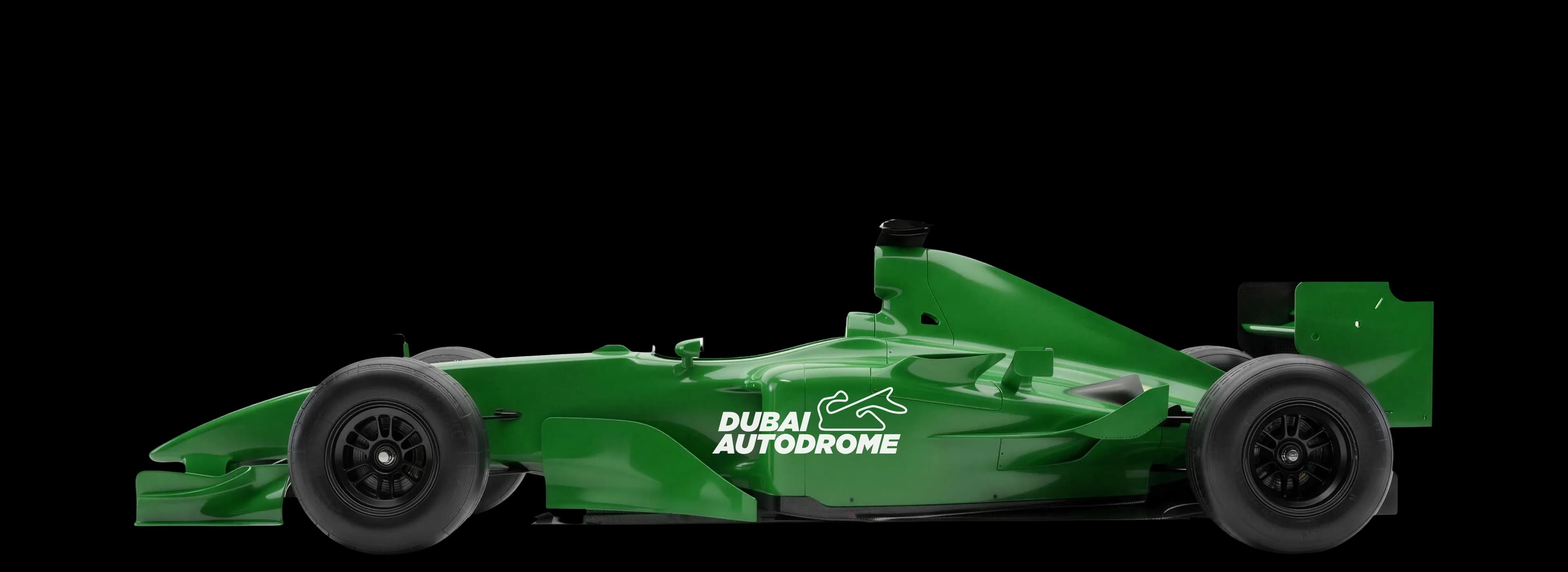 F1 Experience in Dubai Autodrome livery, side view